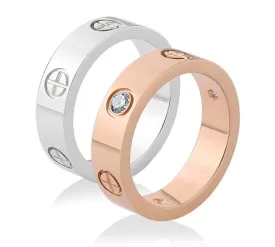 Luxury Brand Love Nail CZ Wedding Ring