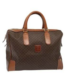 Macadam Canvas Boston Bag Brown PVC Leather