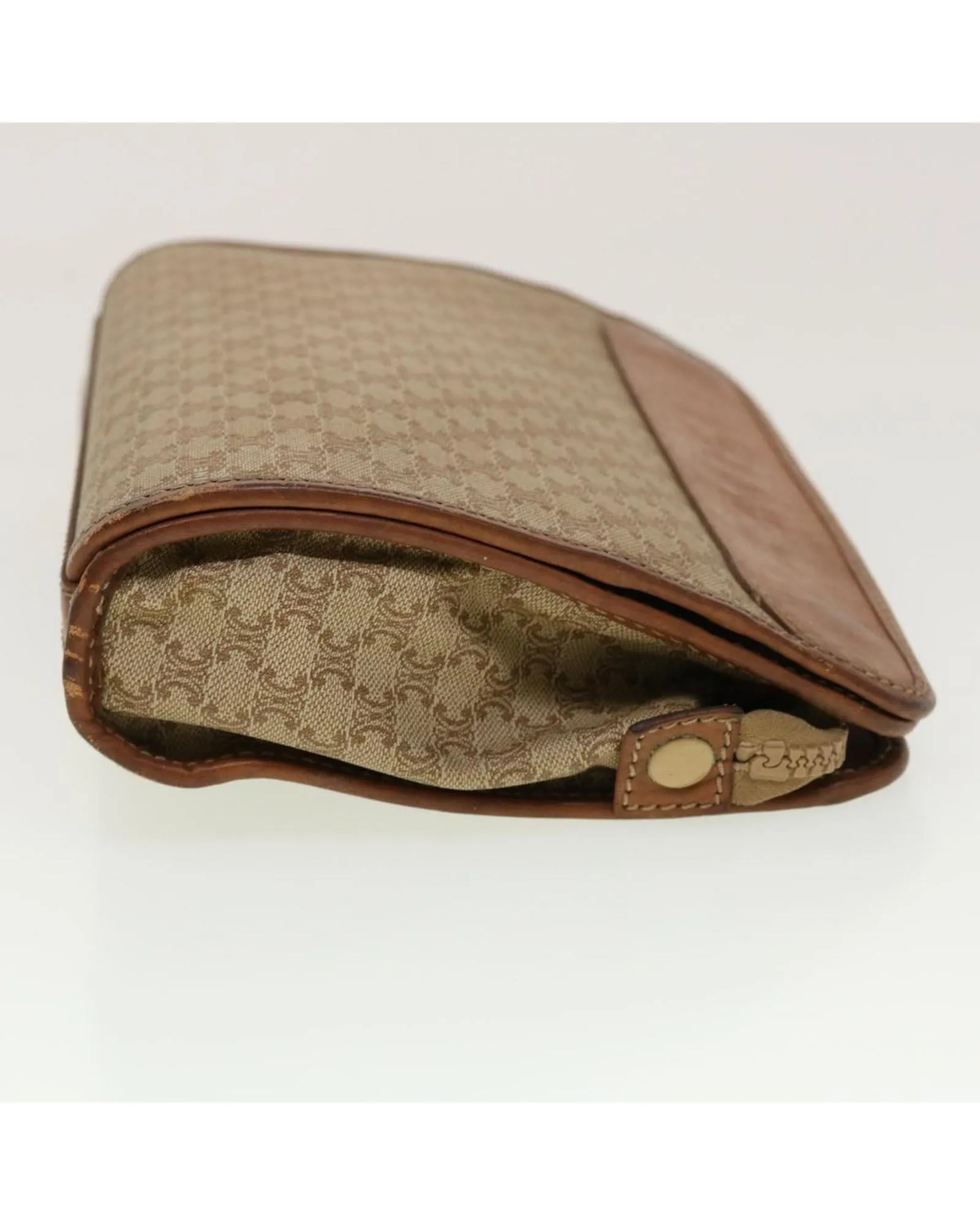 Macadam Canvas Clutch Bag in Beige PVC Leather