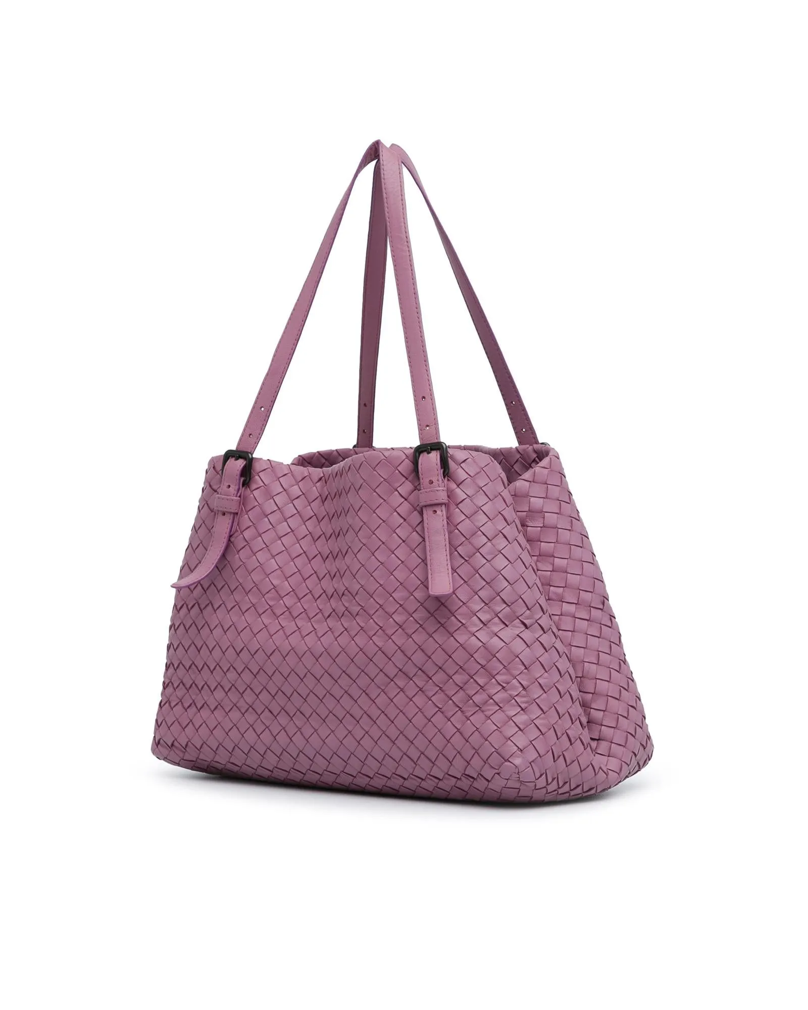 Medium Nappa Intrecciato Woven Leather Cesta Tote Bag