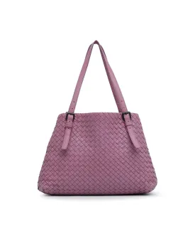 Medium Nappa Intrecciato Woven Leather Cesta Tote Bag