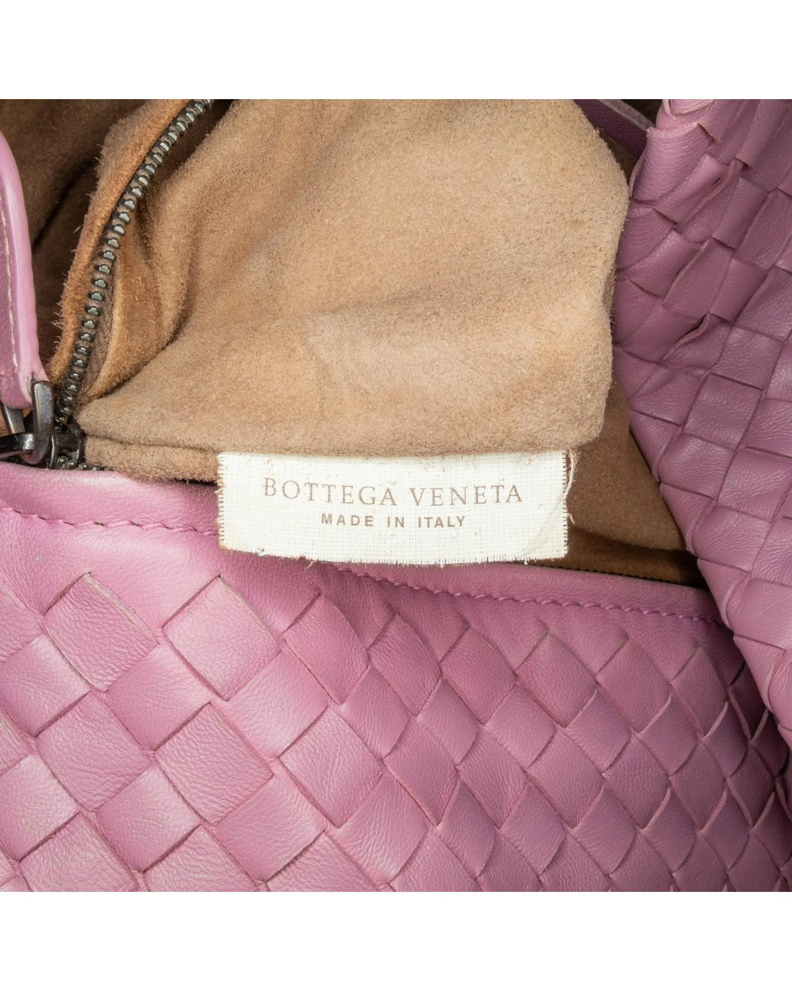 Medium Nappa Intrecciato Woven Leather Cesta Tote Bag