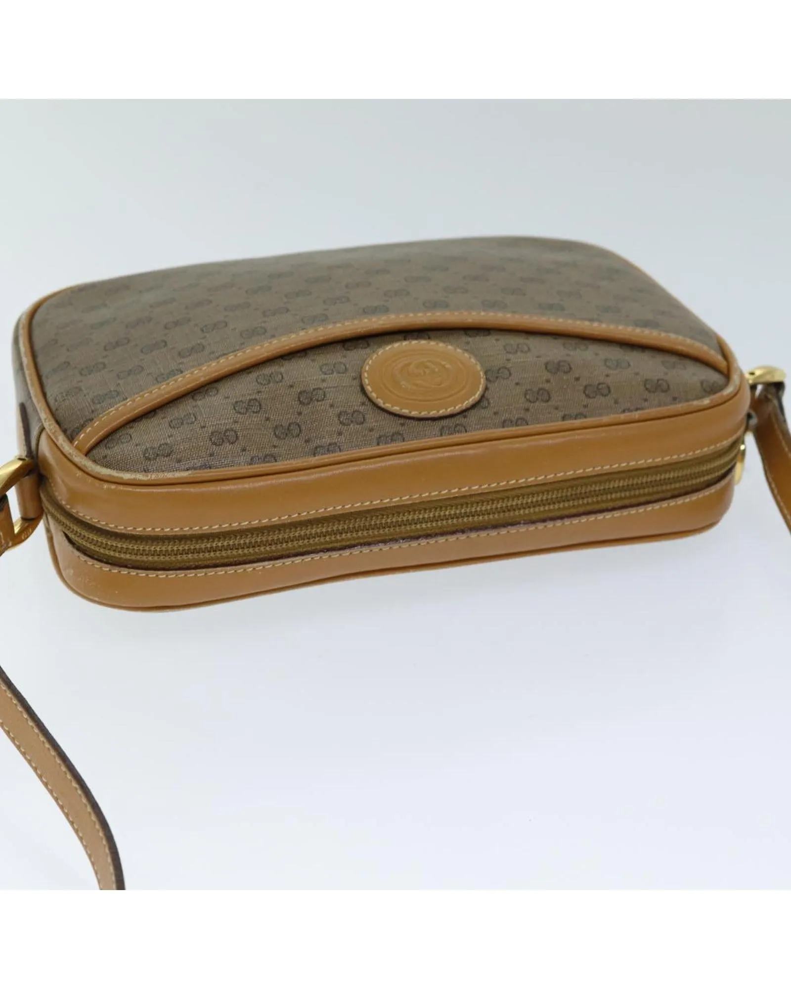 Micro GG Canvas Shoulder Bag with PVC Leather Trim