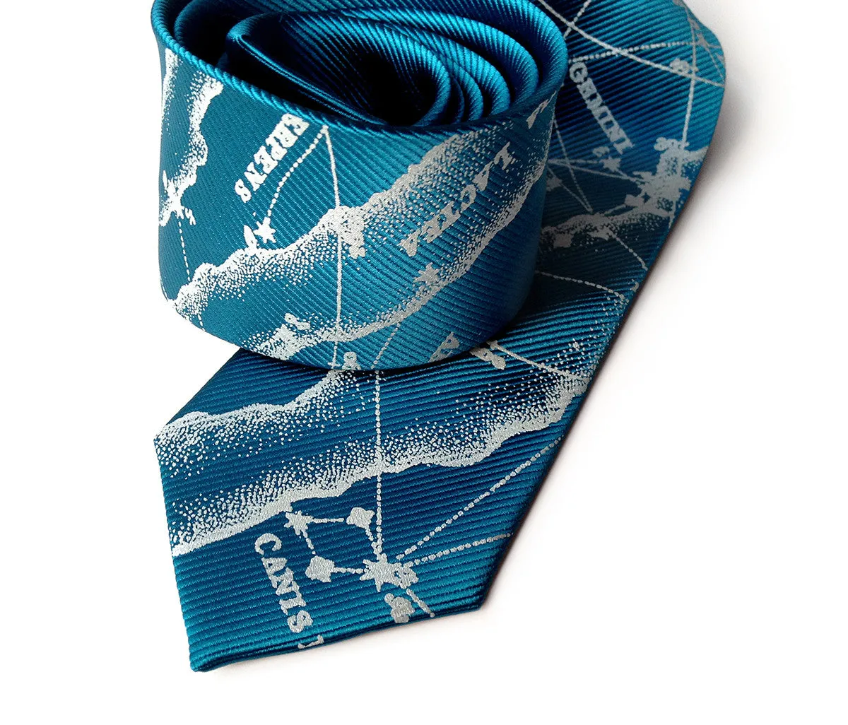 Milky Way Galaxy Necktie, Fine Woven Stripe Tie