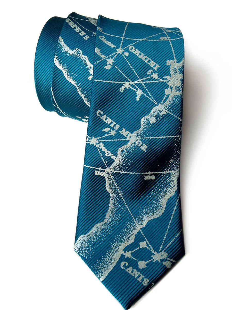 Milky Way Galaxy Necktie, Fine Woven Stripe Tie