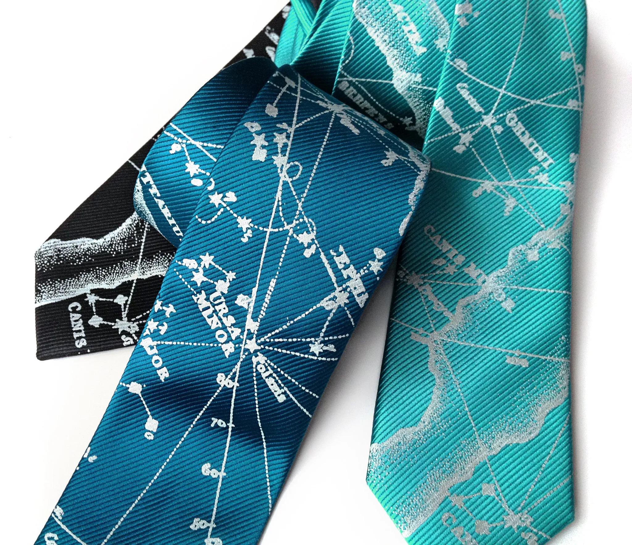 Milky Way Galaxy Necktie, Fine Woven Stripe Tie