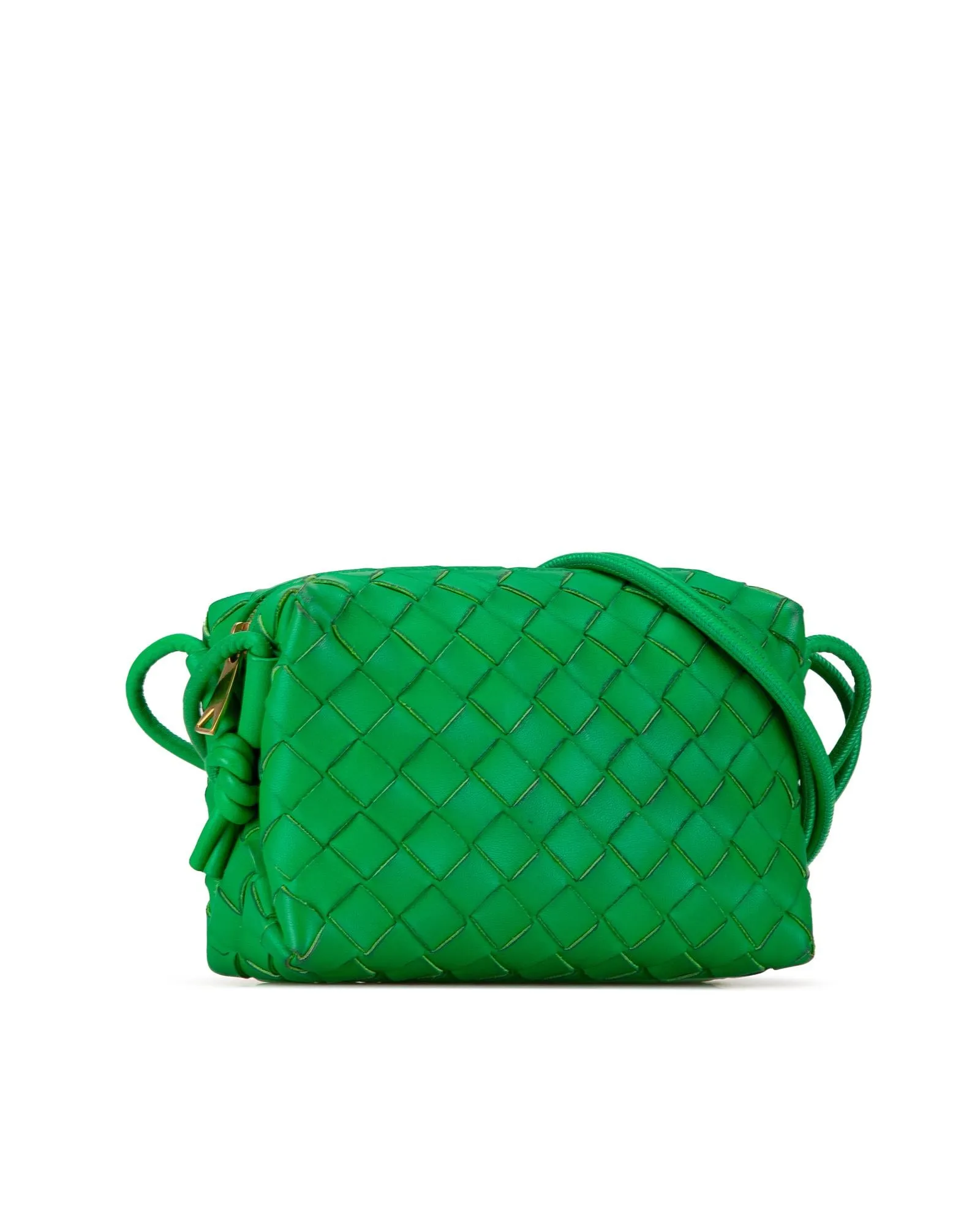 Mini Nappa Intrecciato Woven Leather Crossbody Bag