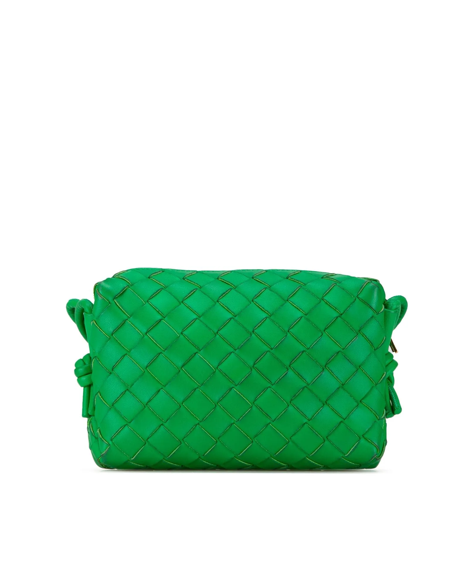 Mini Nappa Intrecciato Woven Leather Crossbody Bag