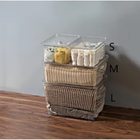 Modular multiple storage box with lid - L