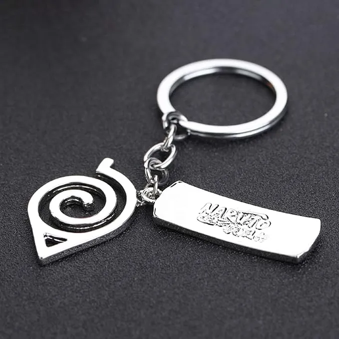 Naruto Anime |LEAF Logo and Headband | Metal Keychain