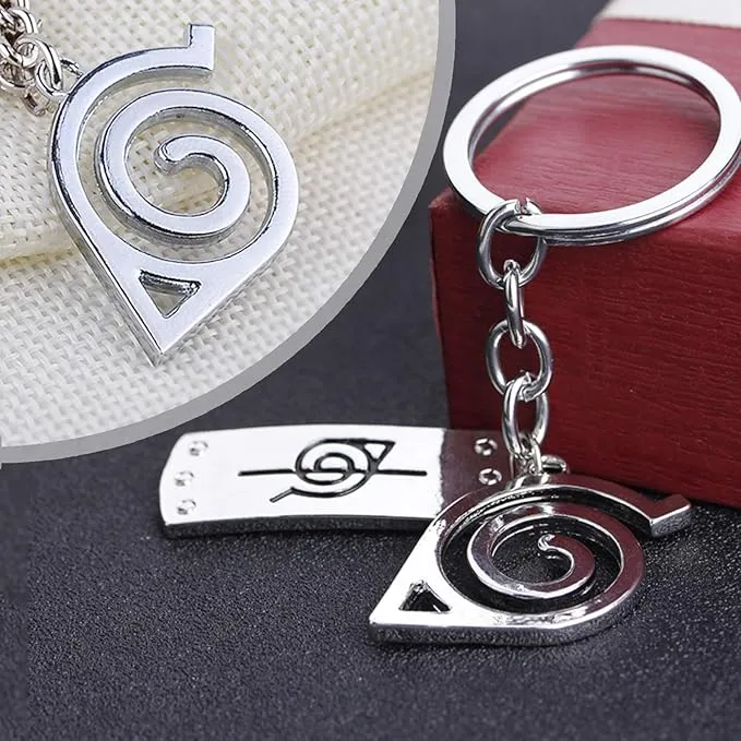 Naruto Anime |LEAF Logo and Headband | Metal Keychain