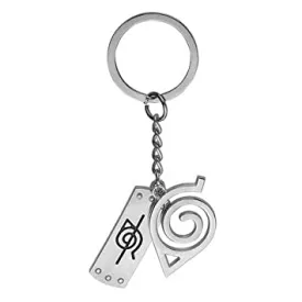 Naruto Anime |LEAF Logo and Headband | Metal Keychain