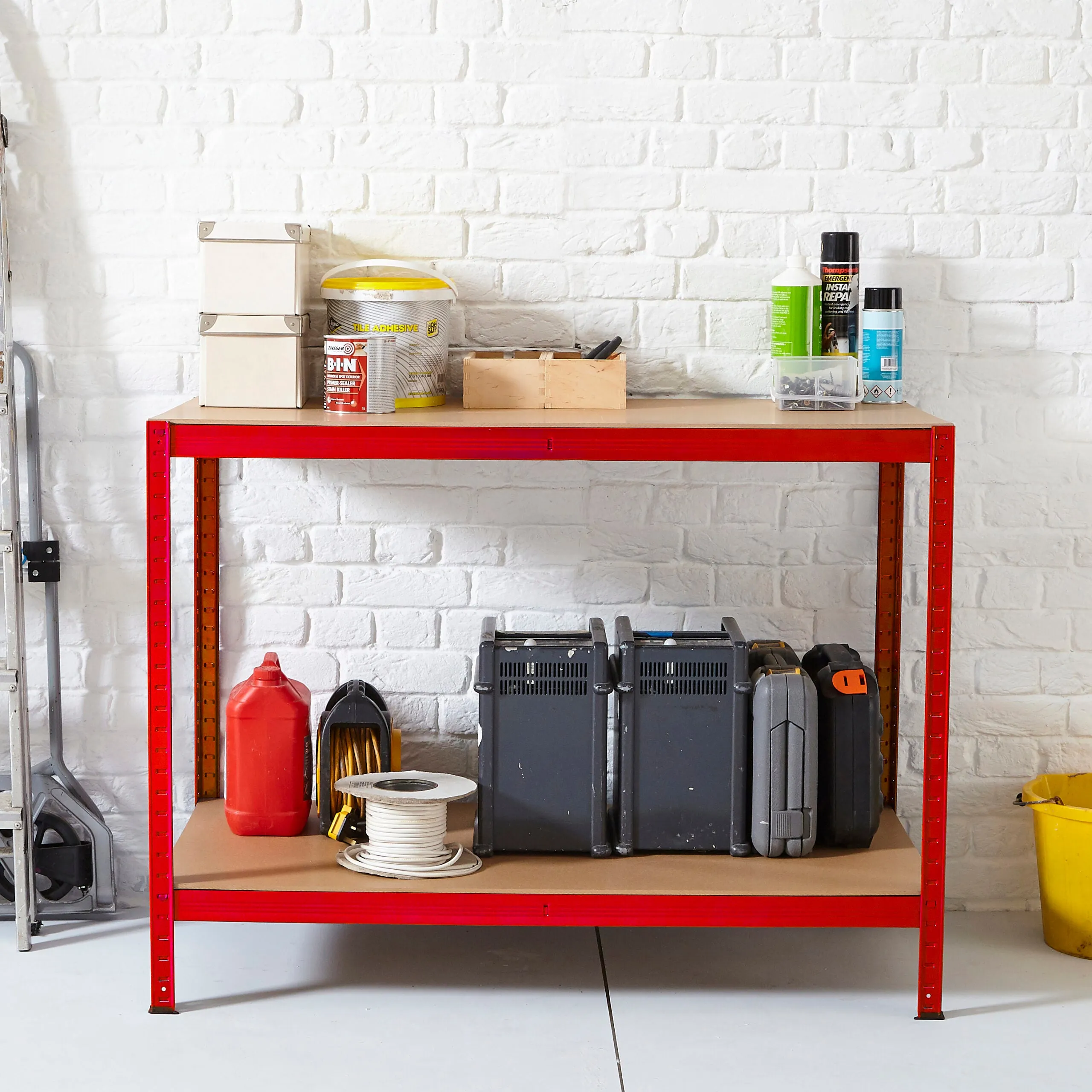 Neo Red Metal Garage Workbench