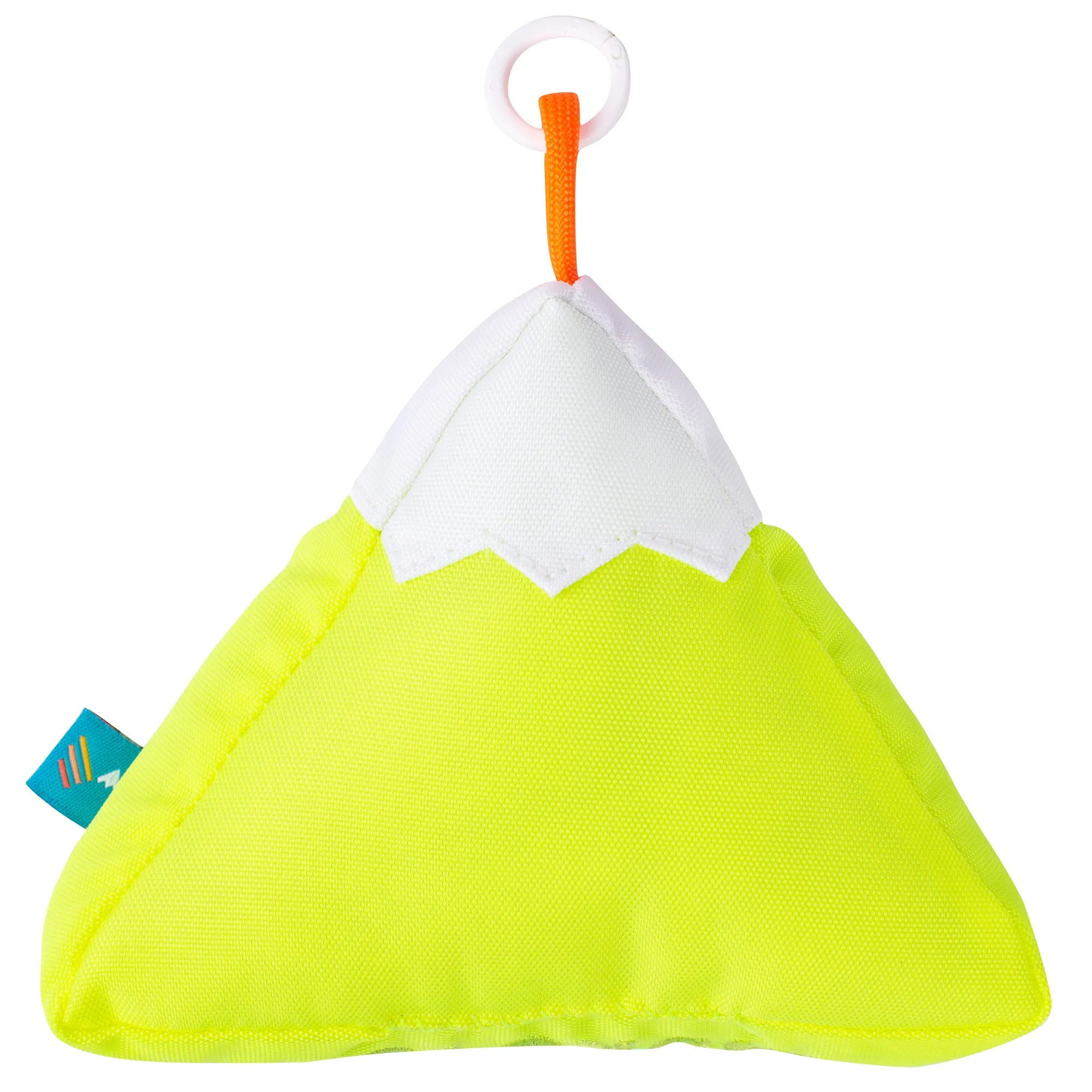 Neon Yellow Plush Mountain Keychain