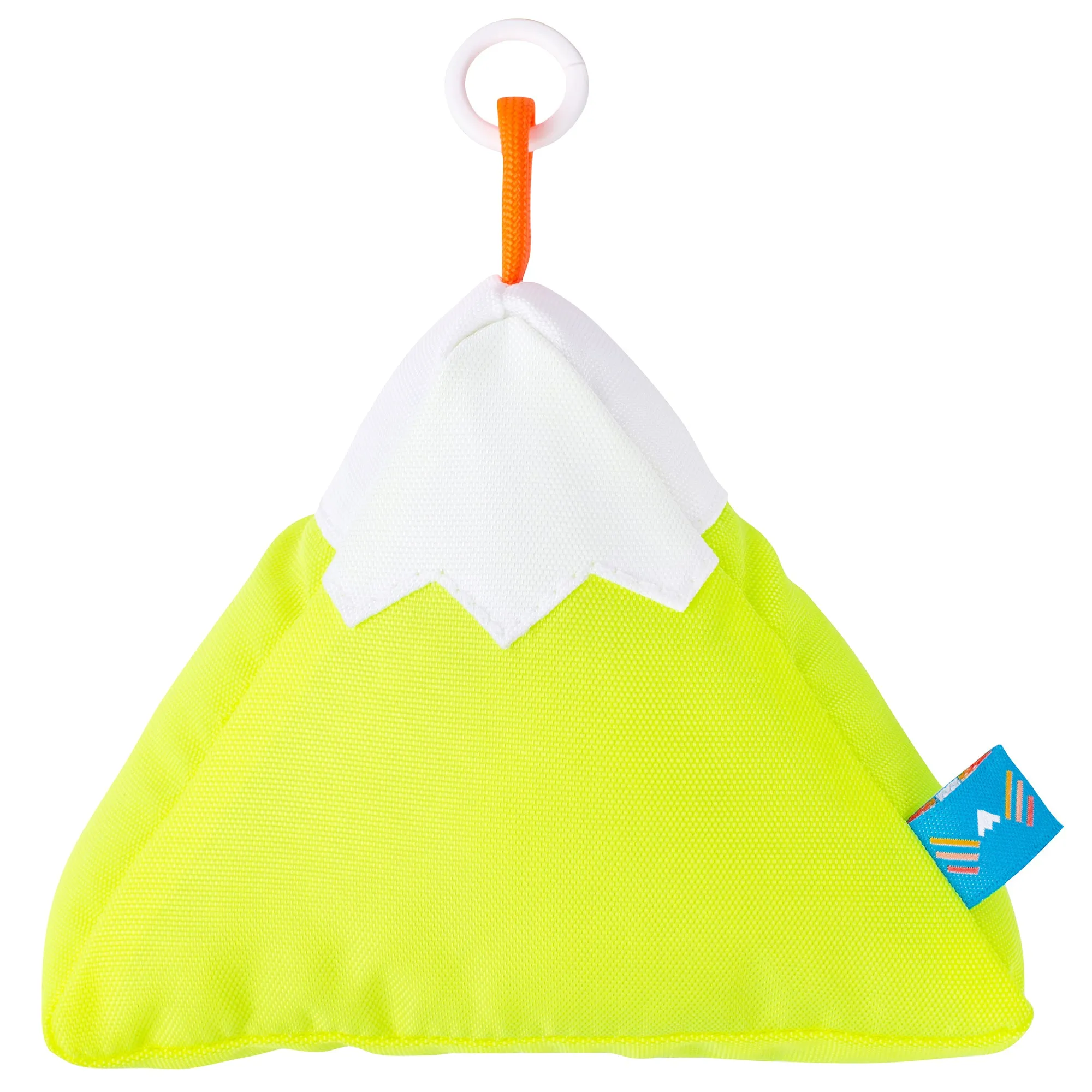 Neon Yellow Plush Mountain Keychain