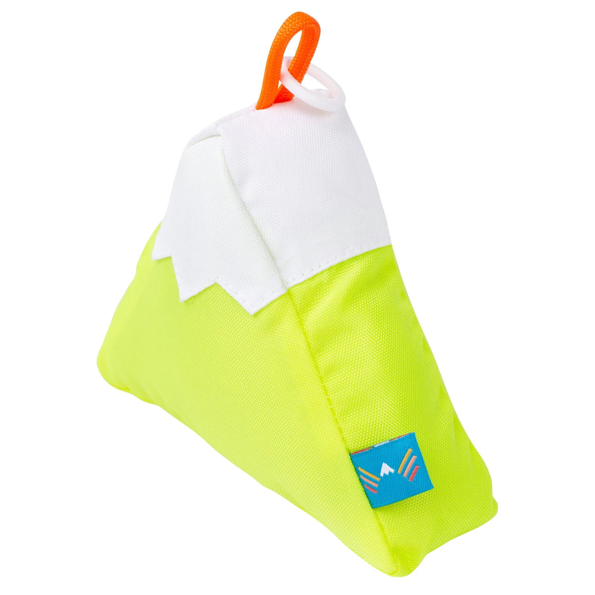 Neon Yellow Plush Mountain Keychain