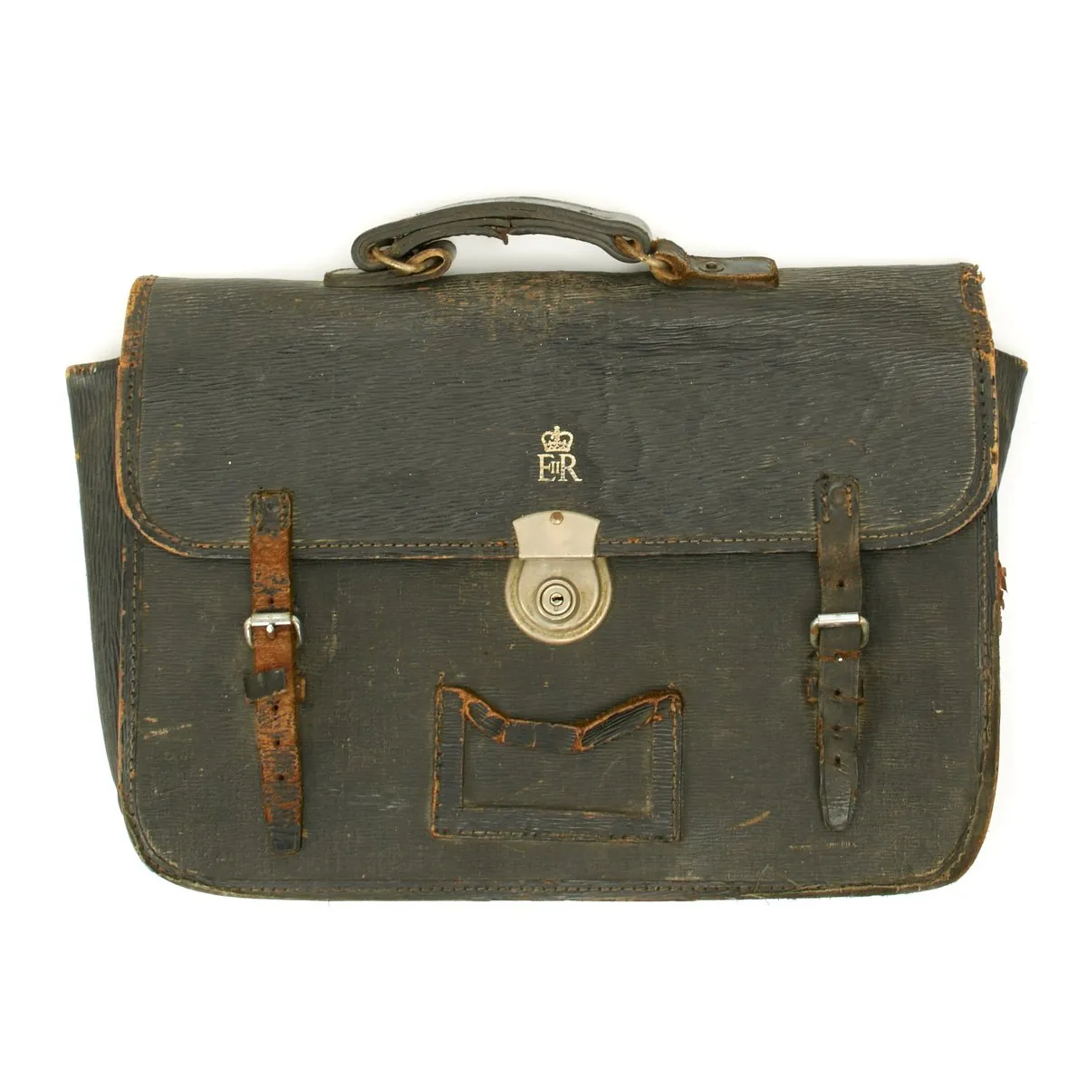 Original British Government Issue Briefcase with E.R. II Royal Cypher