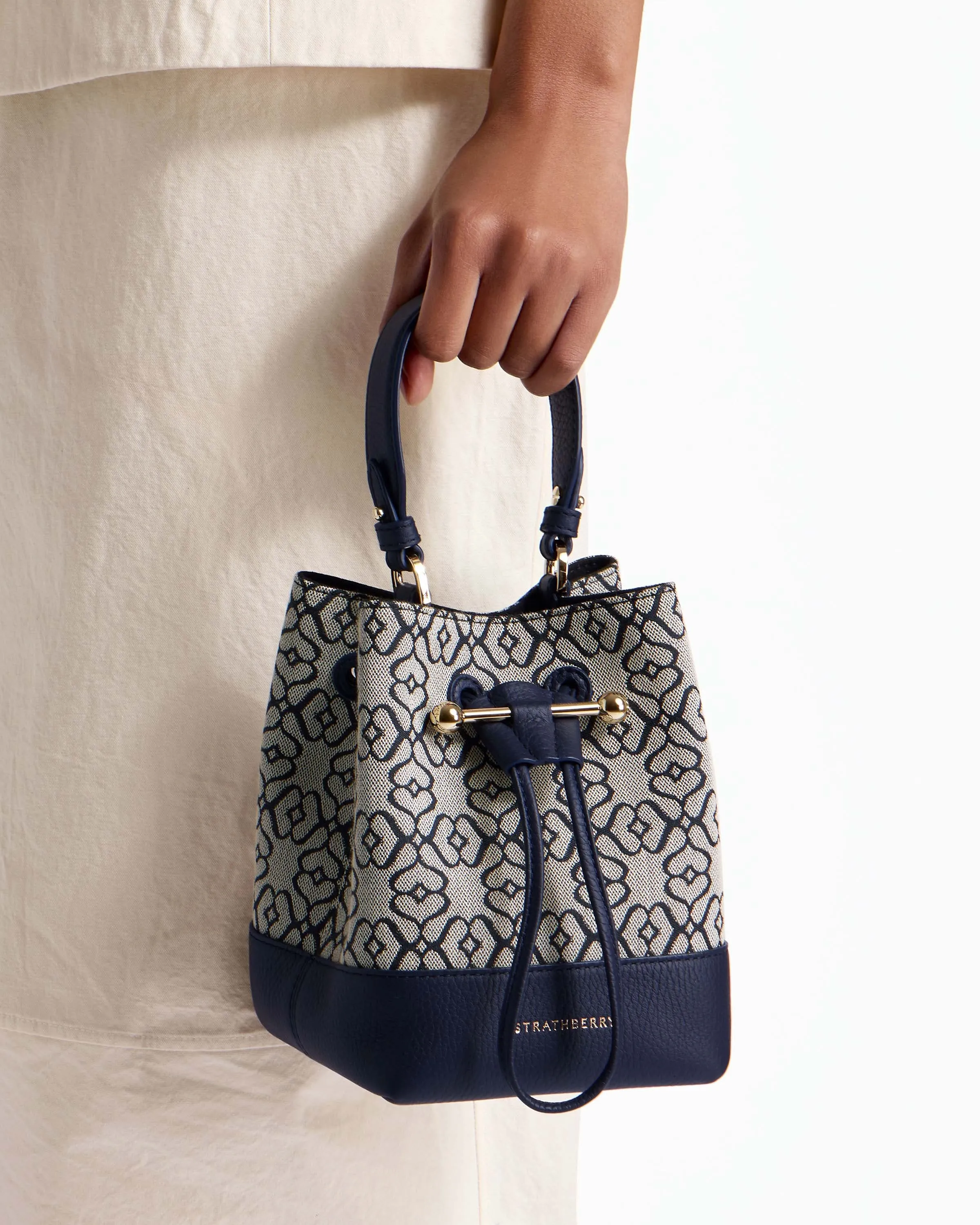 Osette - Monogram Jacquard/Leather Light Navy