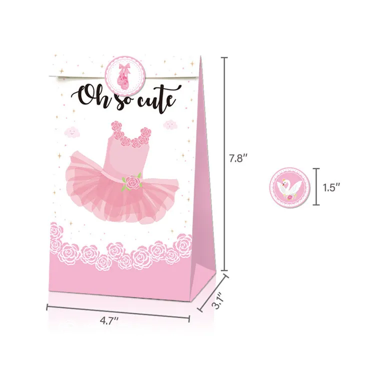 Paper Party Bag | Ballerina | 12 Pcs