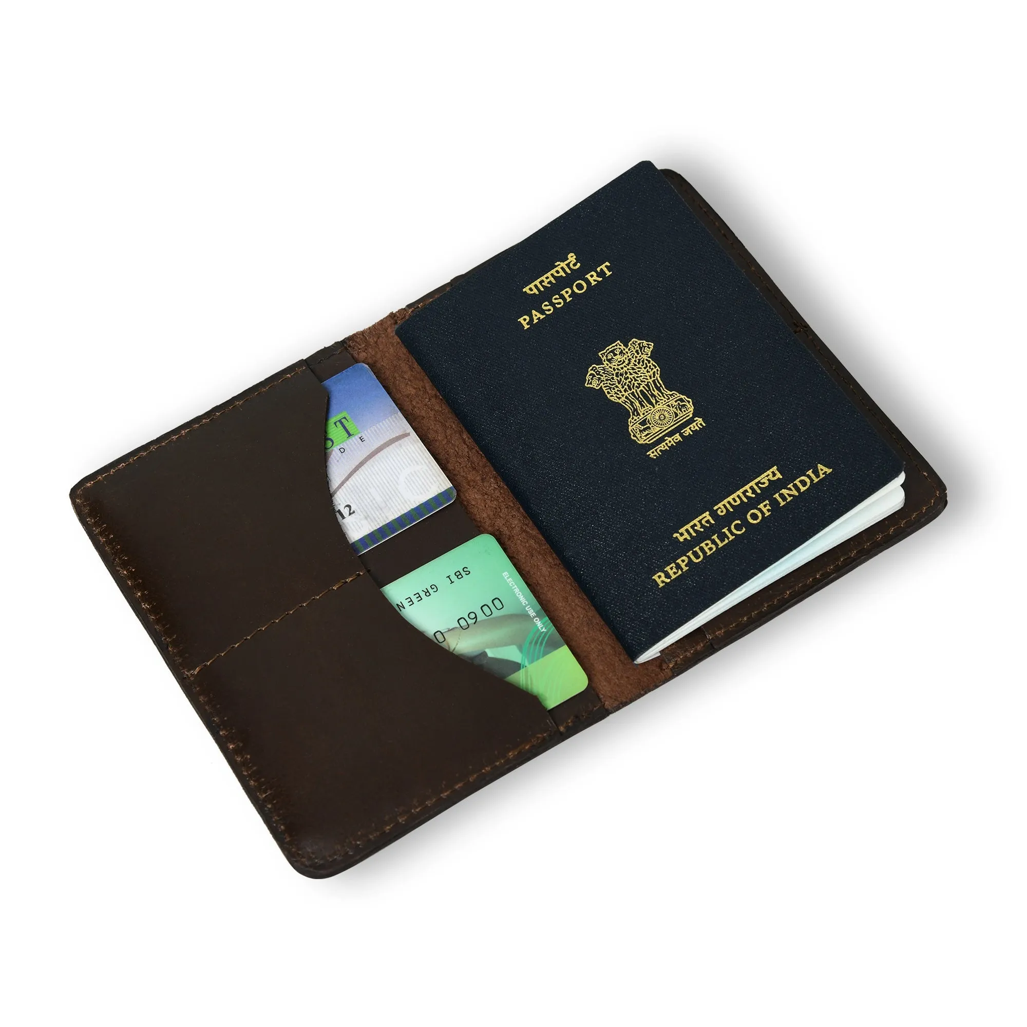 PassportPlus Leather Cover- Dark brown