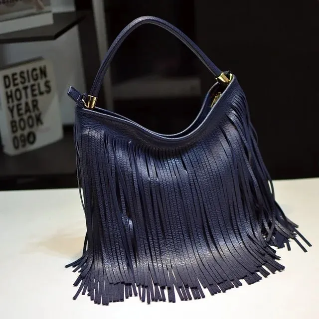 Pre Order:  Fringed Leather Shoulder Bag