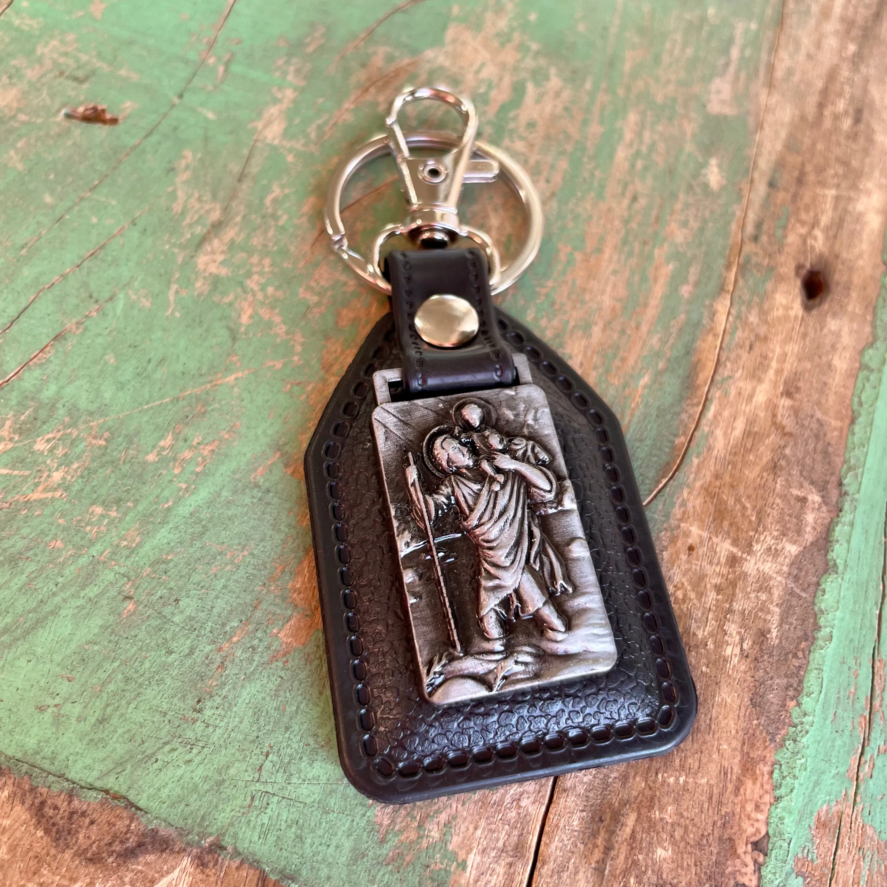 PU Leather Saint Keychains