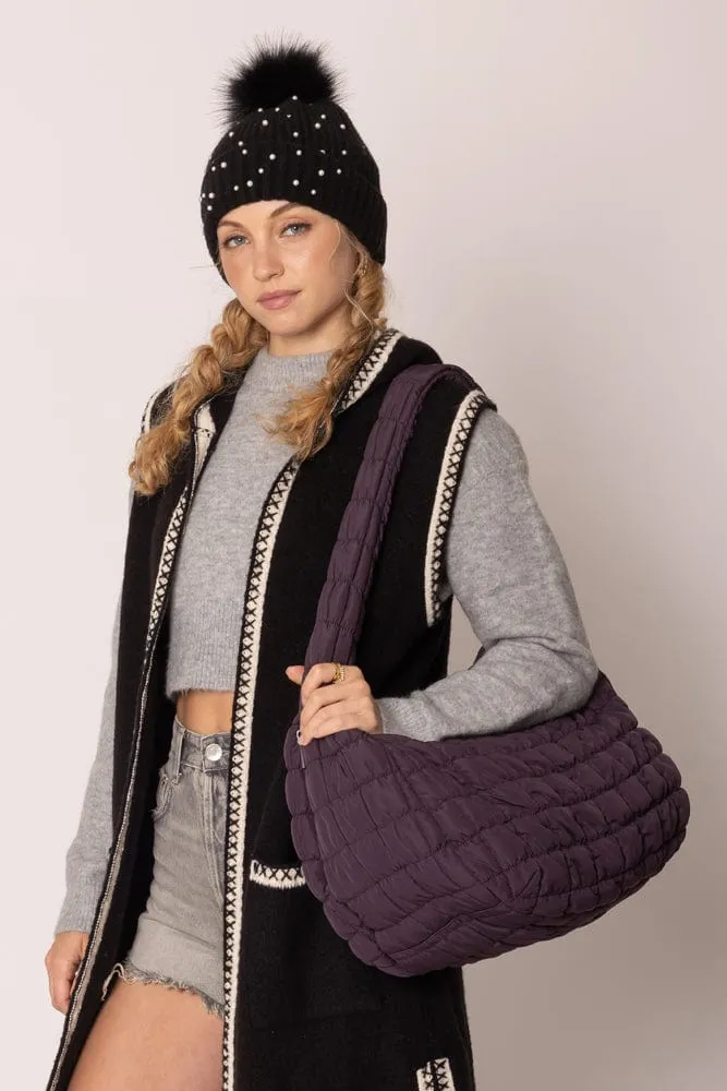 QBS320125 Cora Quilted Puffer Tote