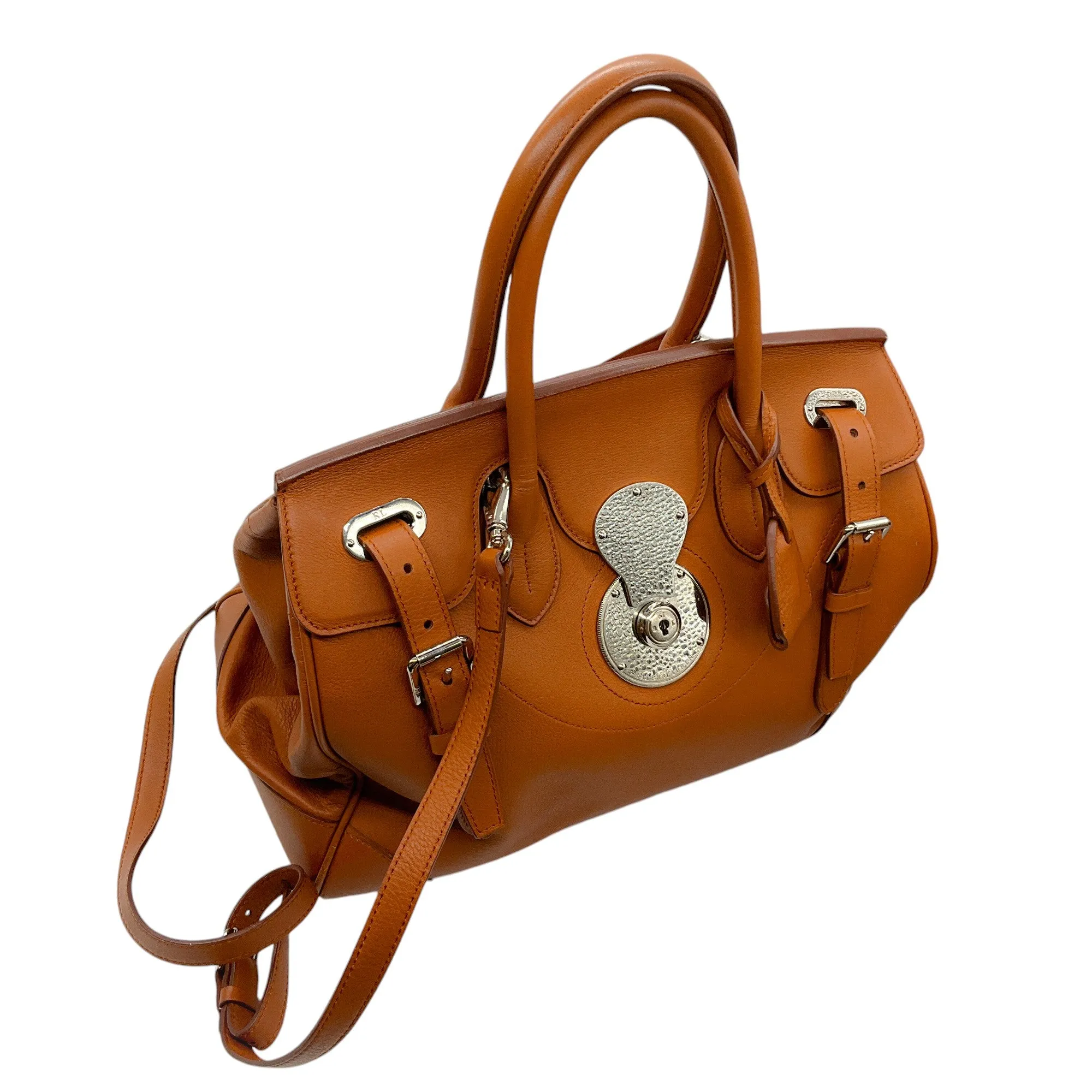 Ralph Lauren Collection Brown Ricky 33 Leather Handbag