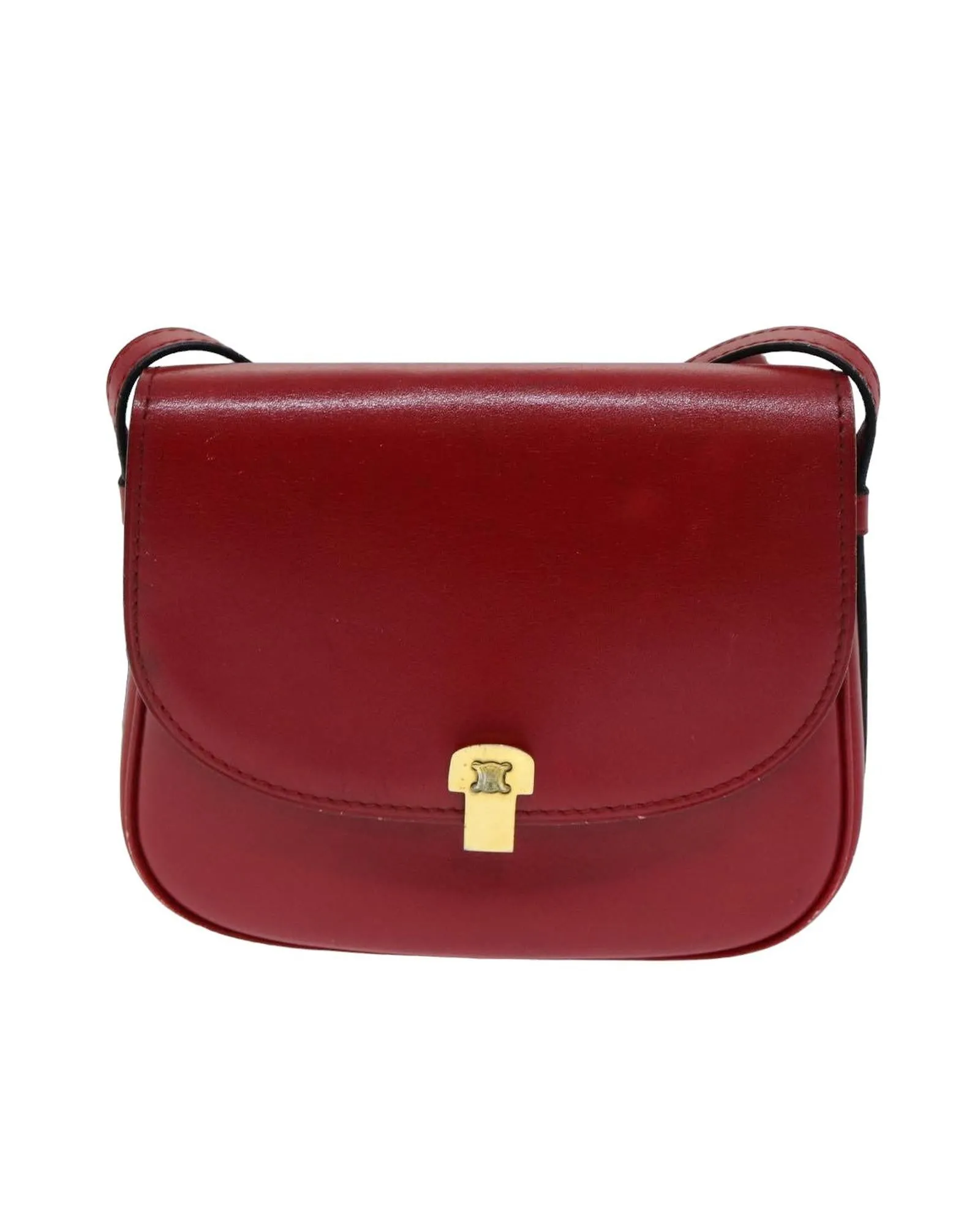 Red Leather Shoulder Bag by Celine - Pre-owned Authentic