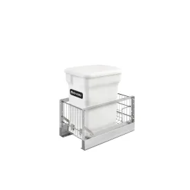 Rev-A-Shelf / 5349-15CKWH-1 / Aluminum Pullout Compost Container w/ Soft-Close