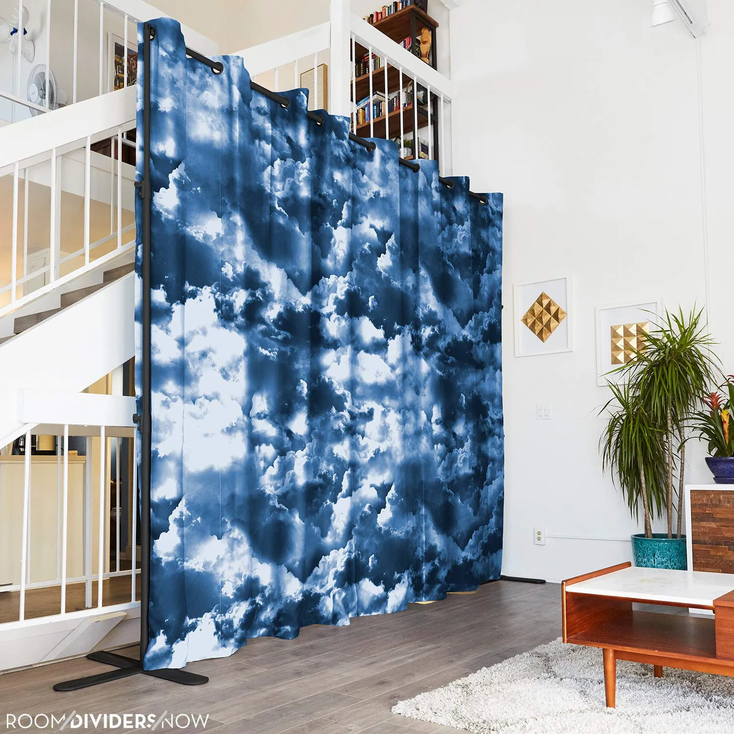 Room Divider Curtain, 8ft Tall X 15ft Wide (Rolling Clouds)