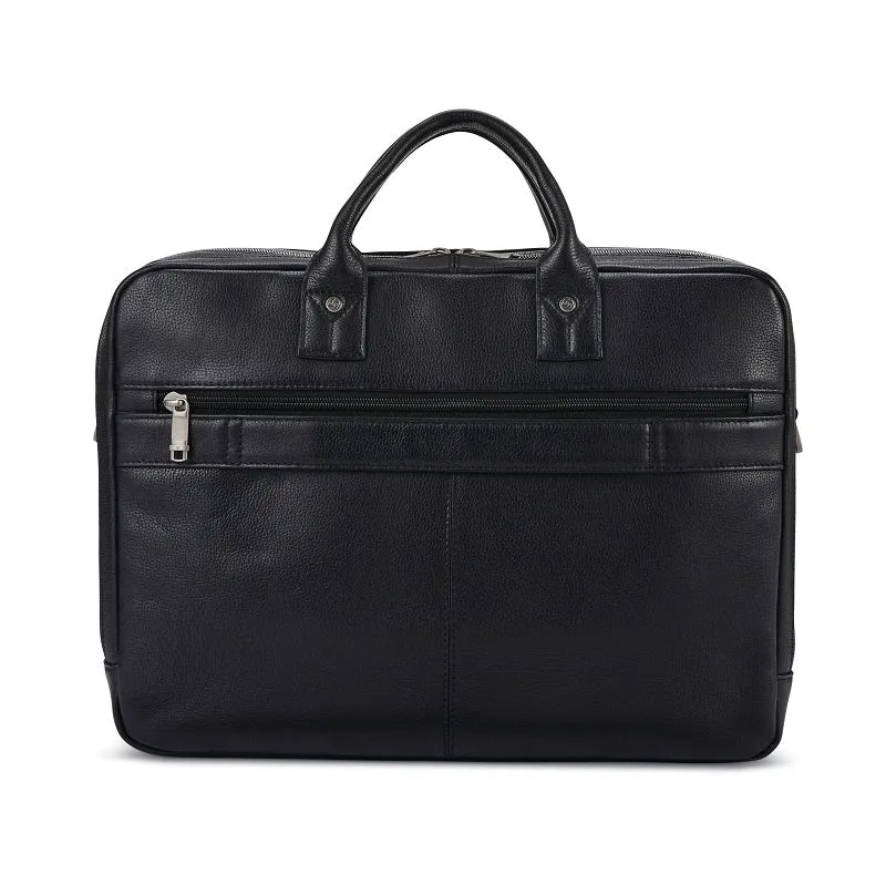 Samsonite - Classic Leather Top Loader Briefcase - Black