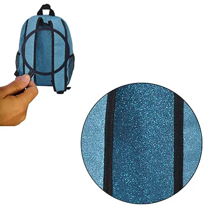 Small Size Turquoise Glitter NGIL Backpacks For Dance and Cheer Competition