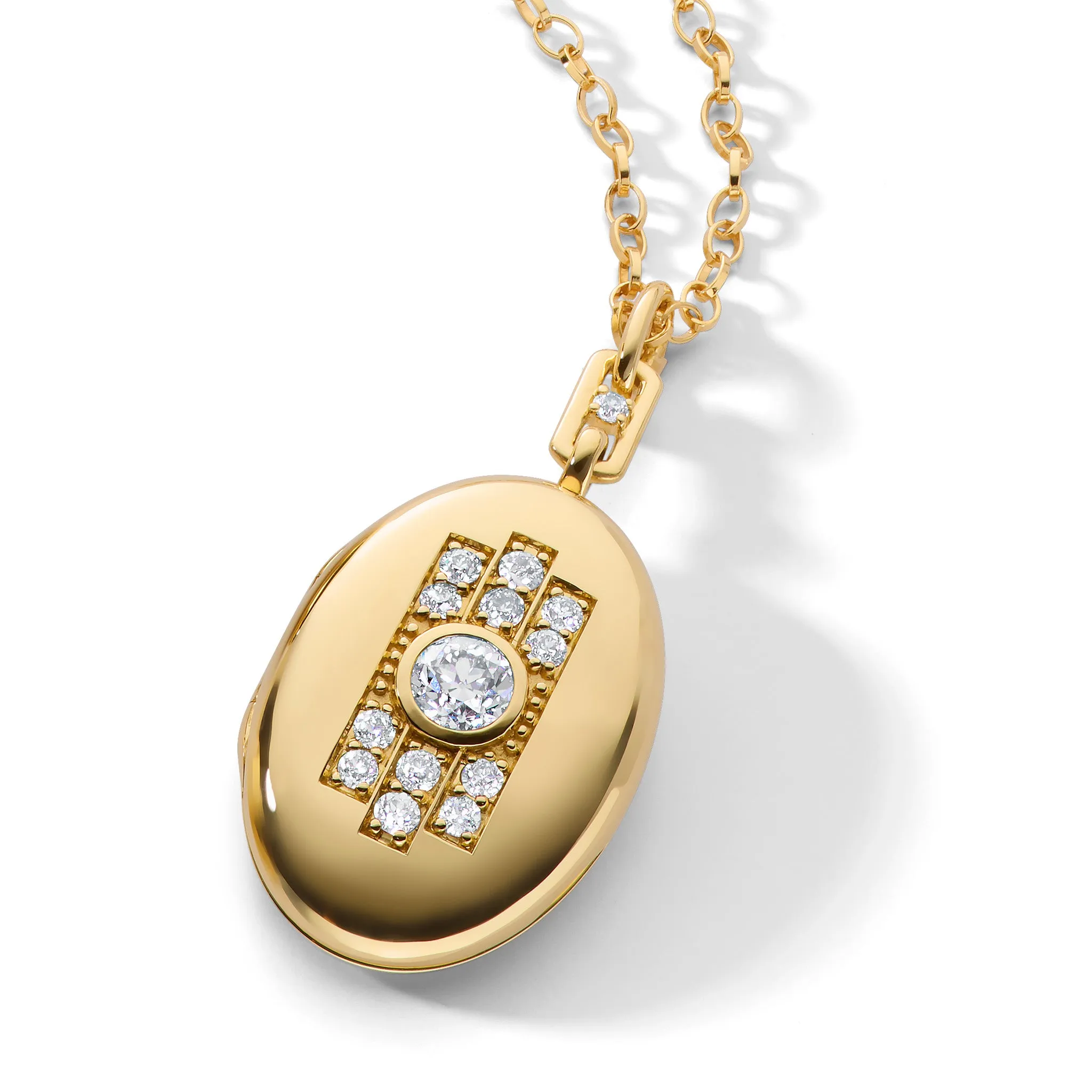 Special Edition Oval Locket with Vintage Diamonds