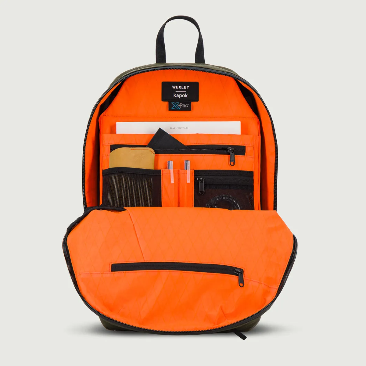 Stem Daypack WEXLEY x KAPOK Xpac X42 Olive / Xpac RVX25 Hot Orange