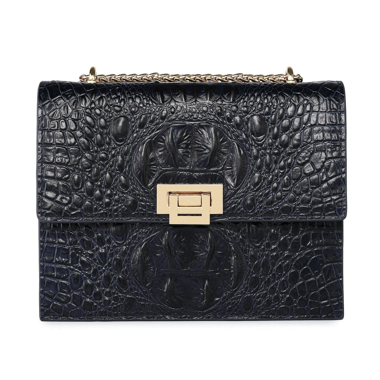 Tauren Croc Embossed Leather Crossbody Bag