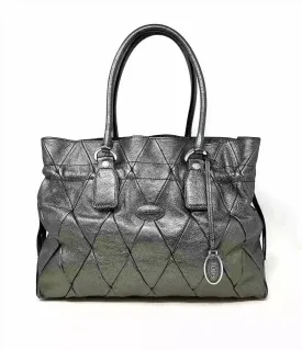 TOD’S Patchwork Bronze Leather Tote Bag