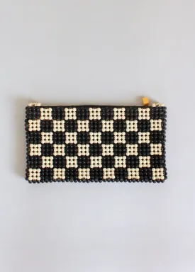 Vintage 1940s Plastic Checker Board Clutch Purse