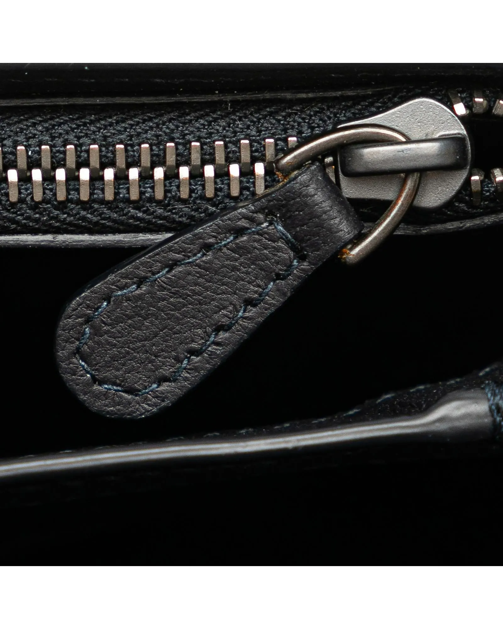 Woven Leather Wallet Chain with Flap Closure