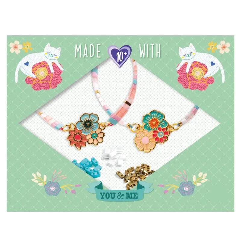 You & Me Tila & Flowers Beads Set