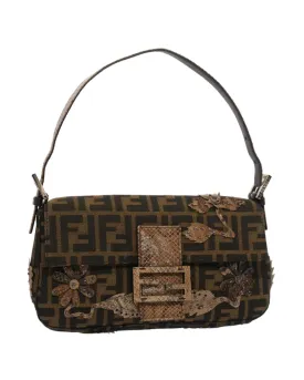 Zucca Canvas Mamma Baguette Shoulder Bag by FENDI