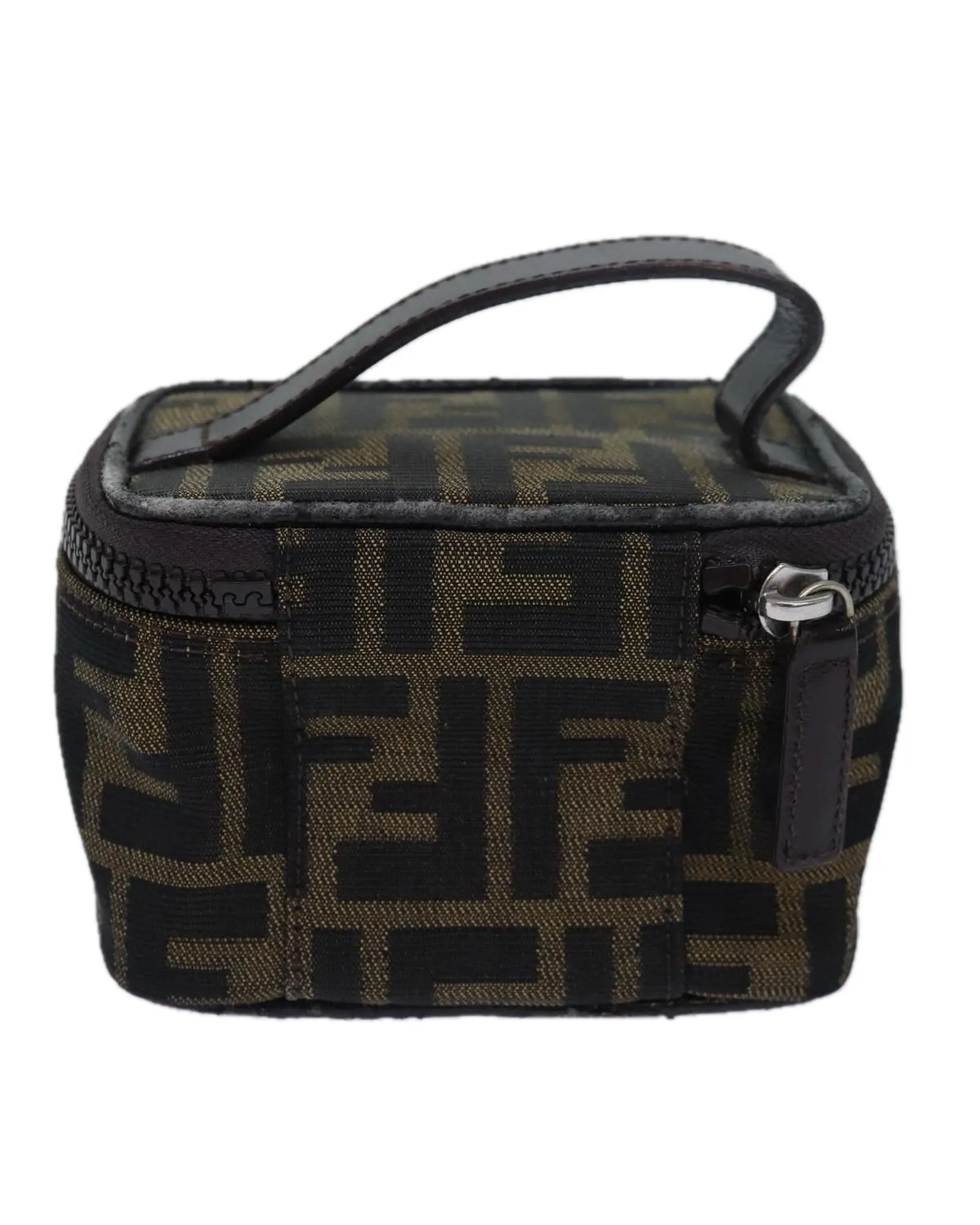 Zucca Canvas Vanity Pouch with Metal Accents