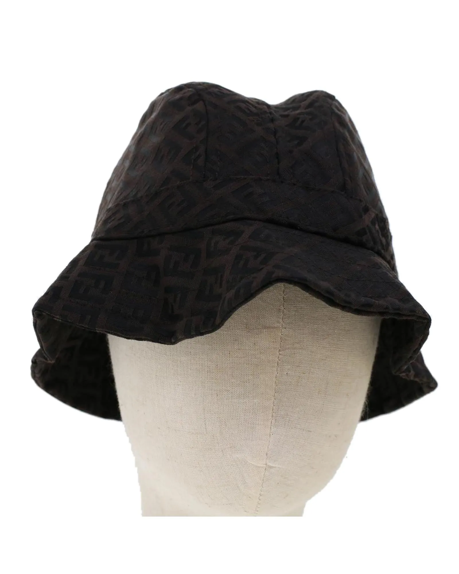 Zucchino Canvas Brown Hat by Fendi