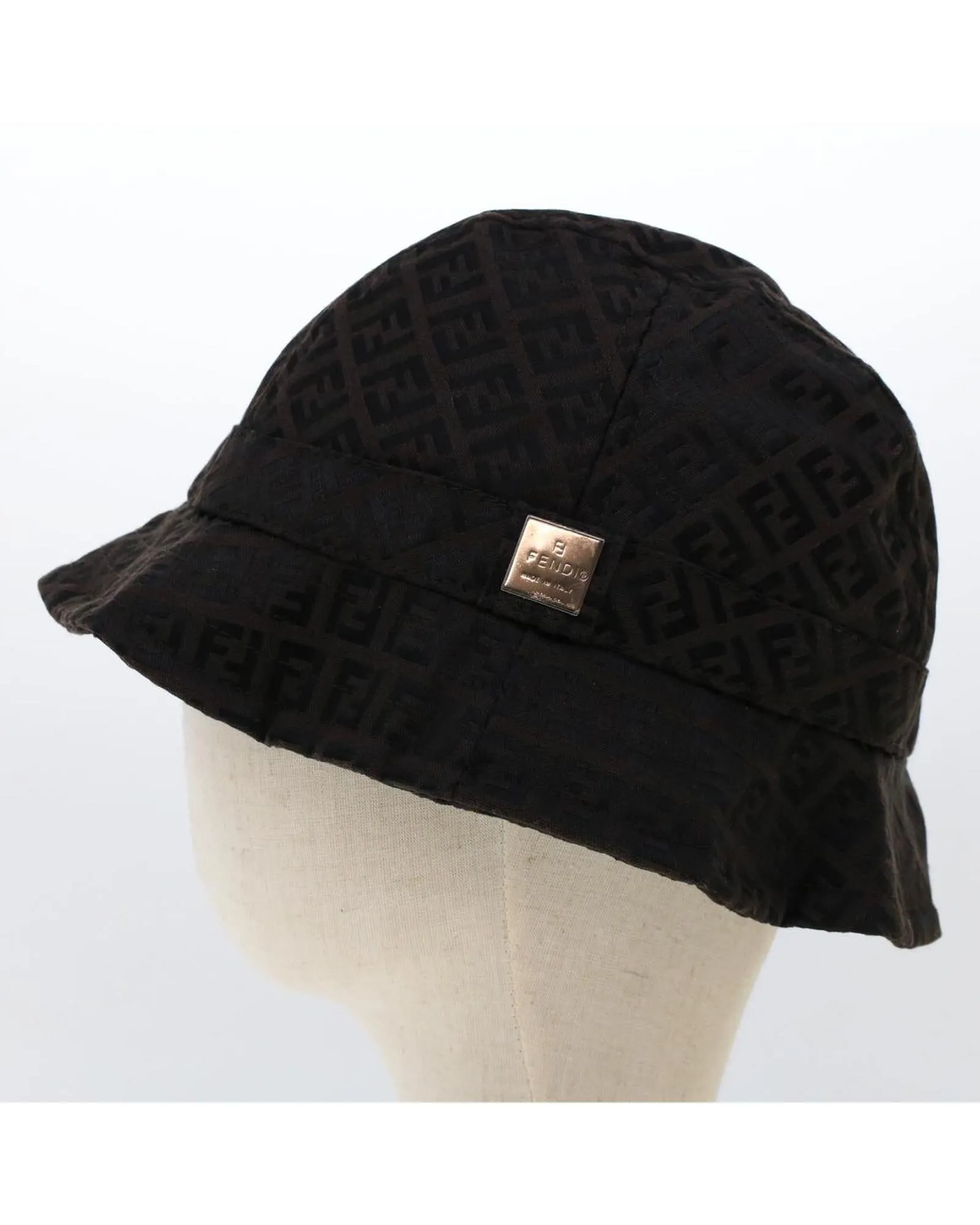 Zucchino Canvas Brown Hat by Fendi